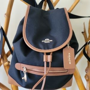 Coach Black Sawyer Drawstring Backpack